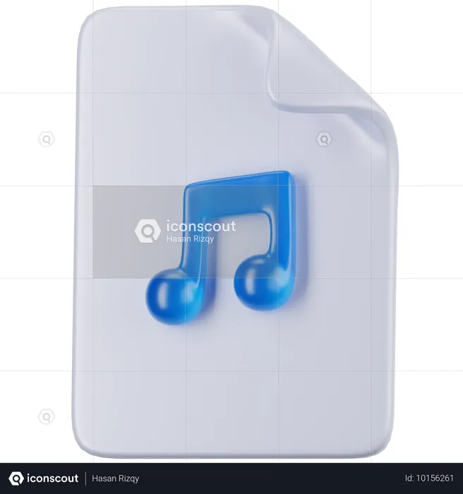 Musikdatei  3D Icon