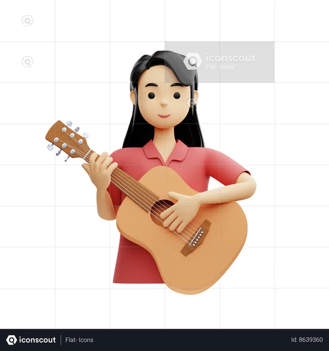 Musikerin weiblich  3D Icon