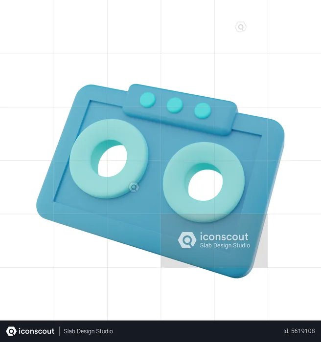 Musikkassette  3D Icon