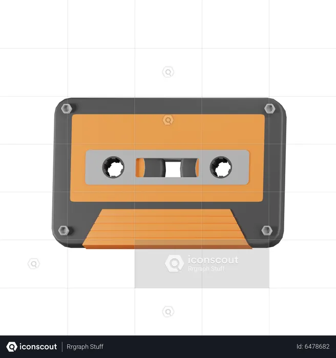 Musikkassette  3D Icon