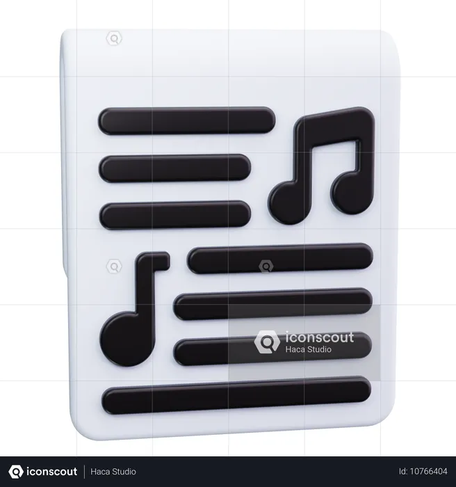 Musik Note  3D Icon