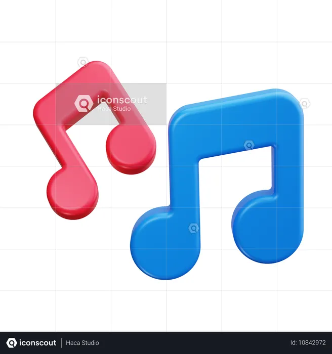 Musiknoten  3D Icon