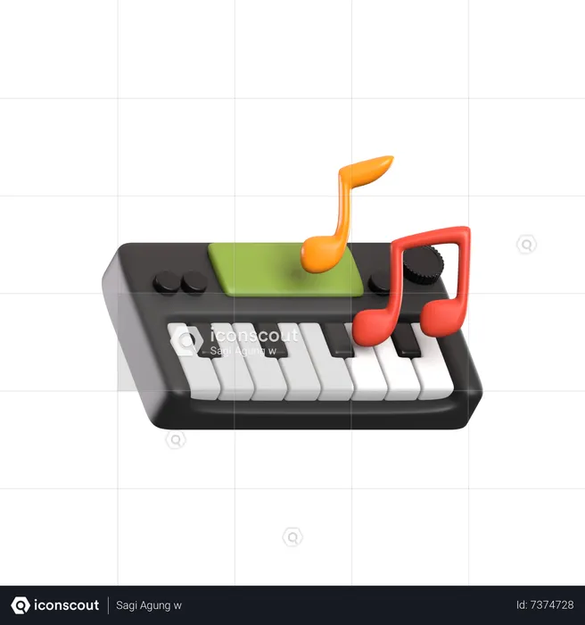 Musikalische Tastatur  3D Icon