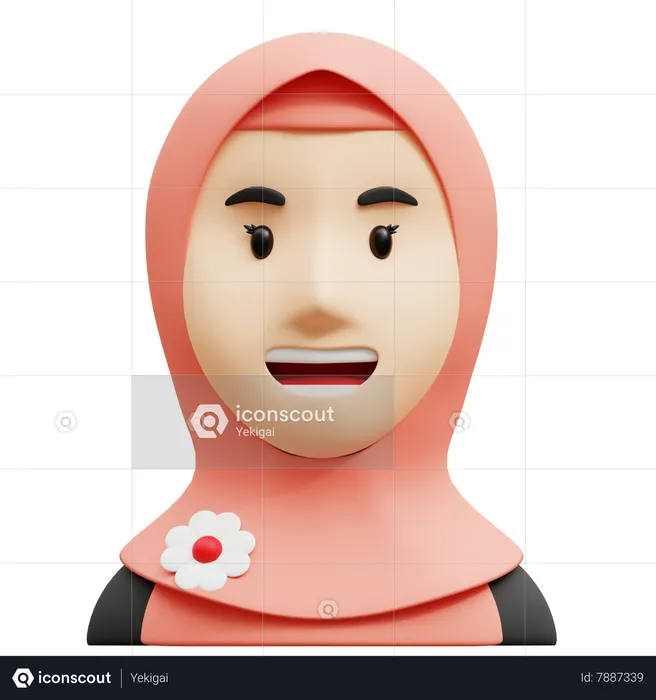 Muslim Aunty  3D Icon