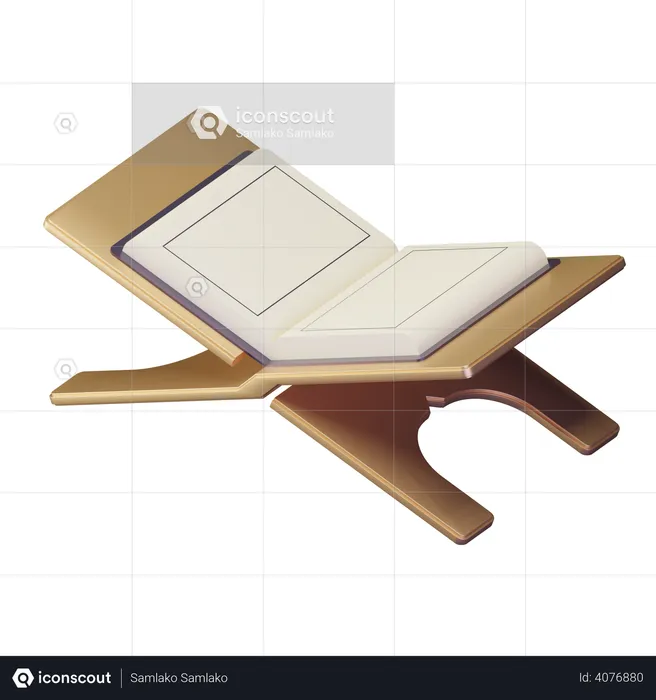 Muslim Book  3D Illustration