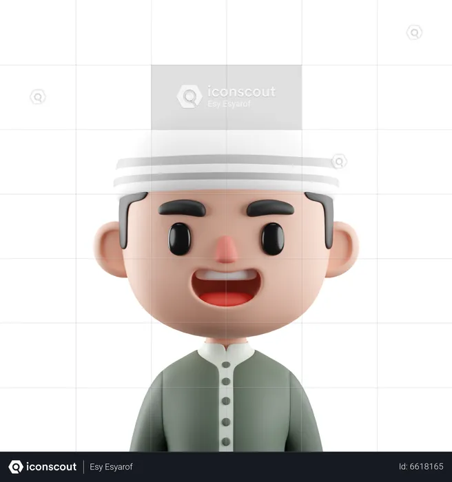 Muslim Boy  3D Icon