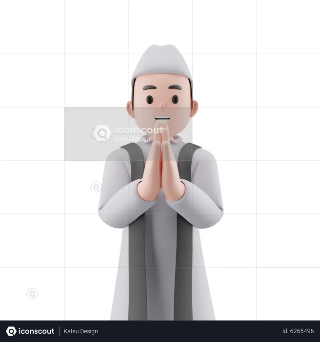 Muslim Boy  3D Icon