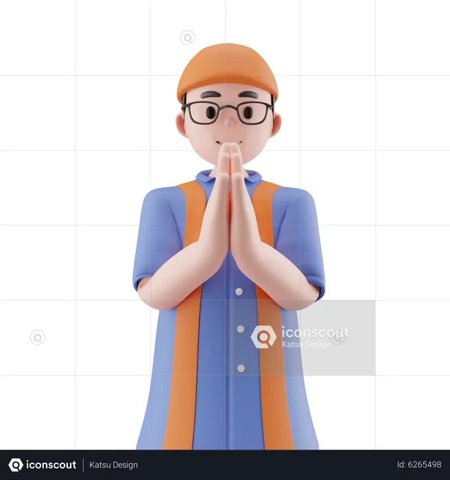 Muslim Boy  3D Icon