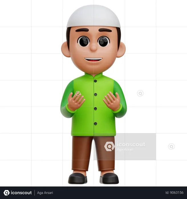 Muslim Boy  3D Icon