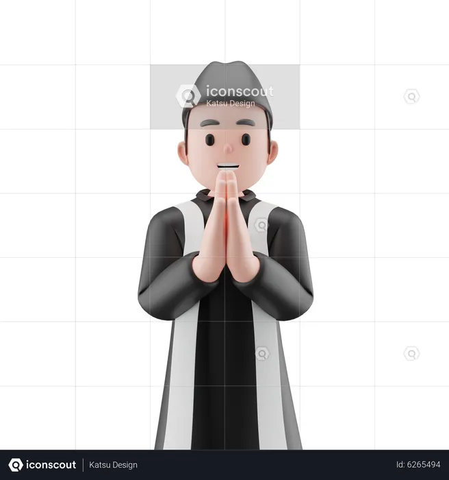Muslim Boy  3D Icon