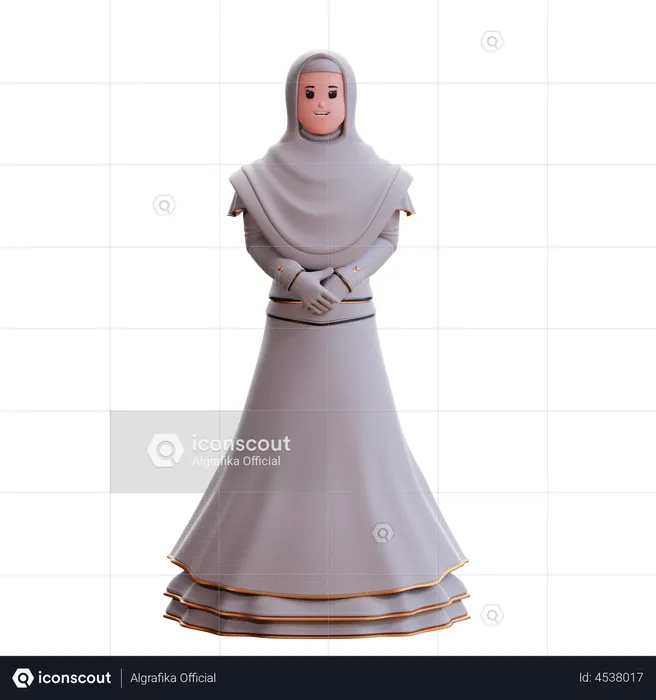 Muslim Bride  3D Illustration