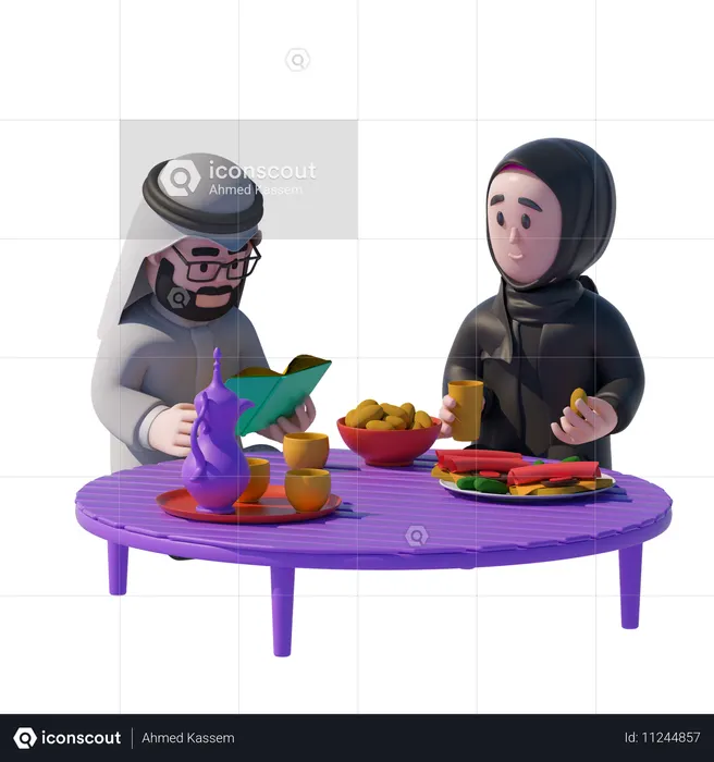 Muslim Couple  3D Icon