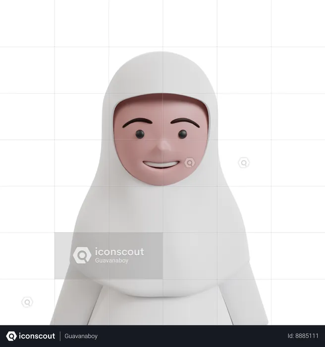 Muslim Girl  3D Icon