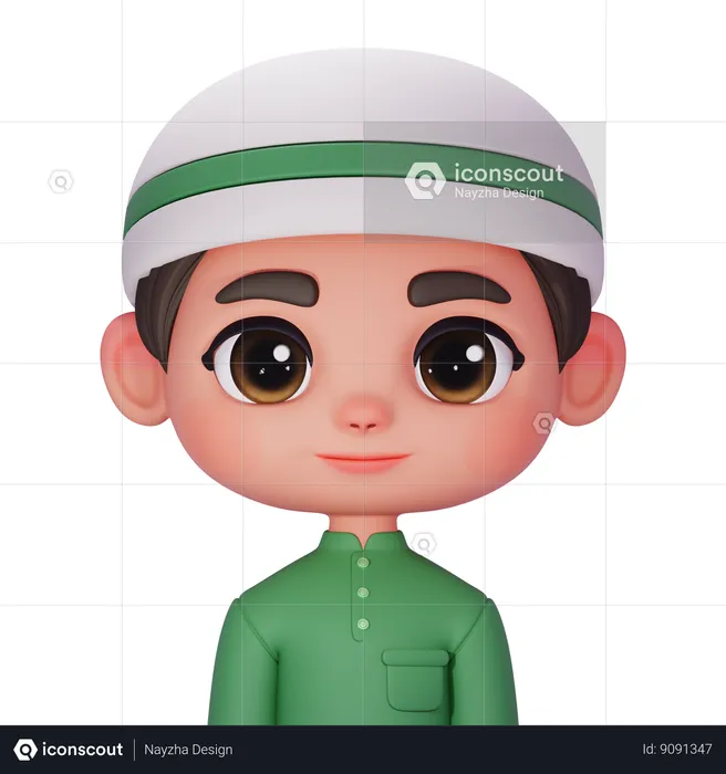 Muslim Kid  3D Icon