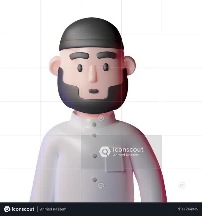 イスラム教徒の男性  3D Icon