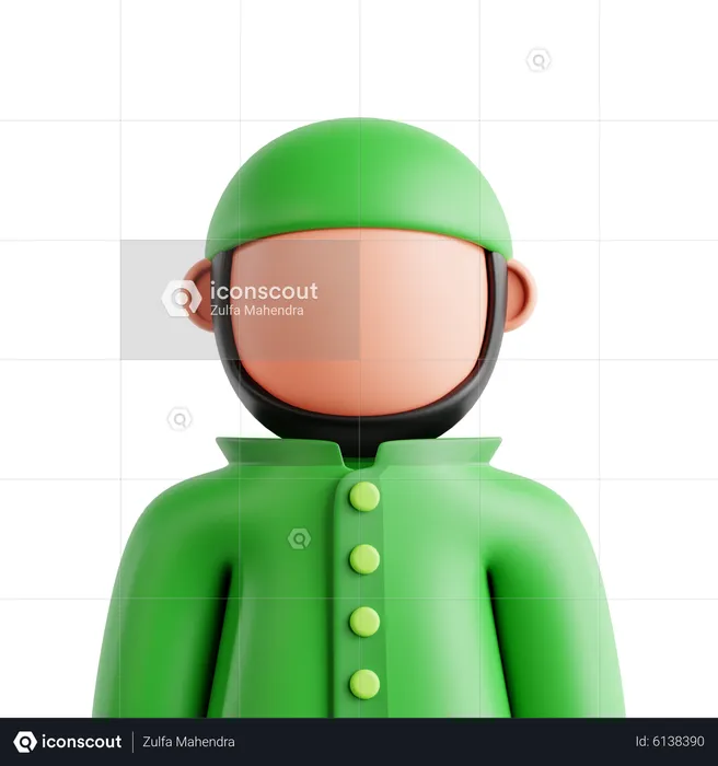 Muslim Man  3D Icon