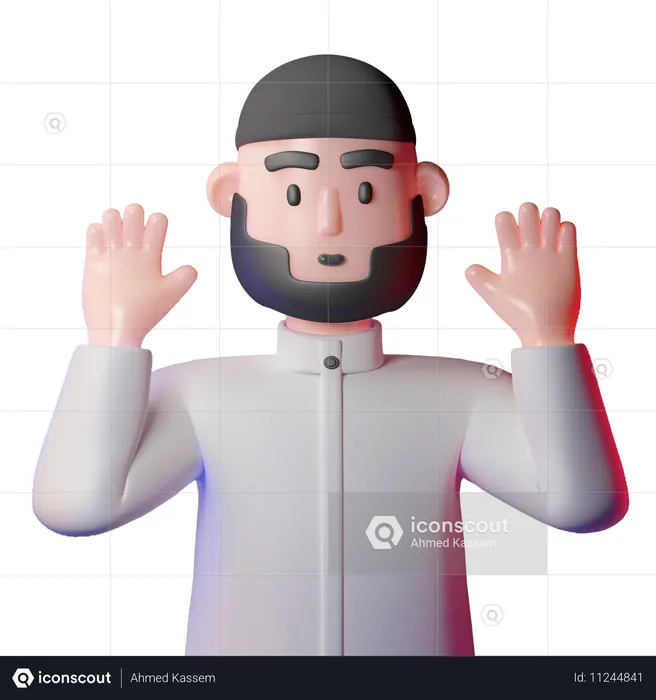 Muslim Man  3D Icon