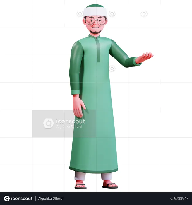 Muslim Man  3D Icon