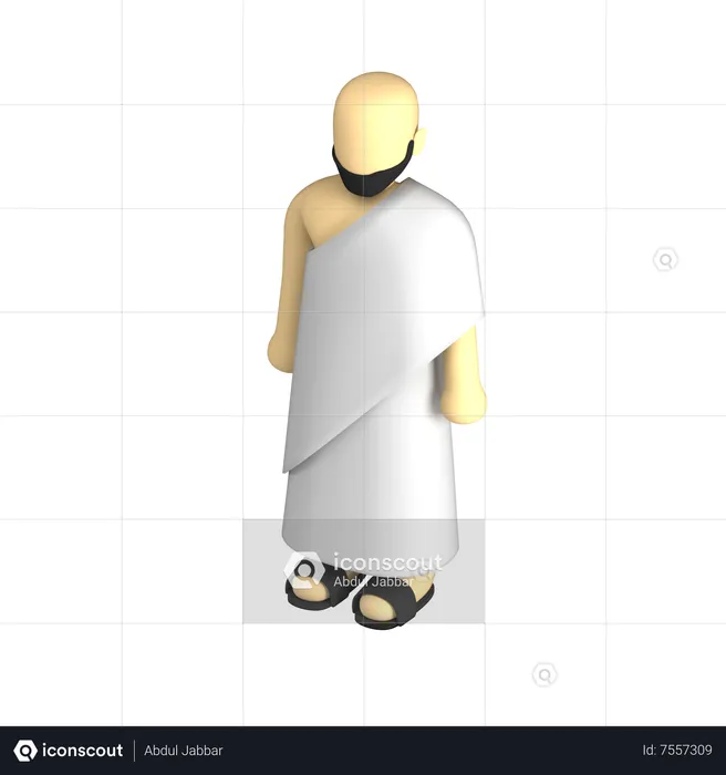 Muslim Man  3D Illustration