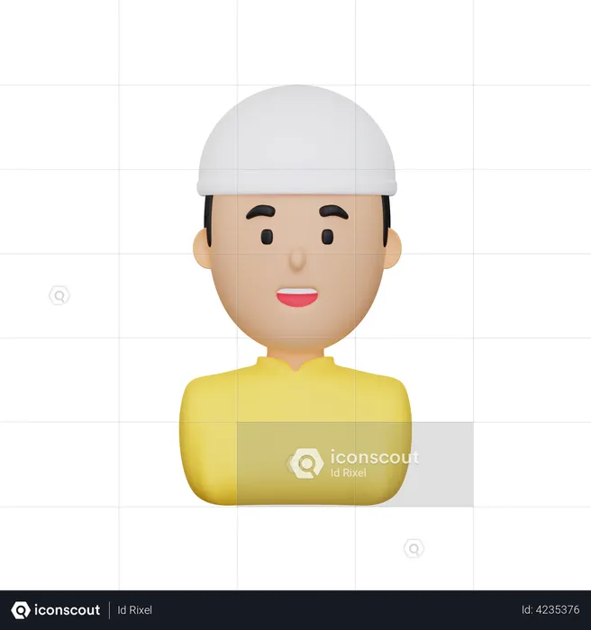Muslim Man  3D Illustration