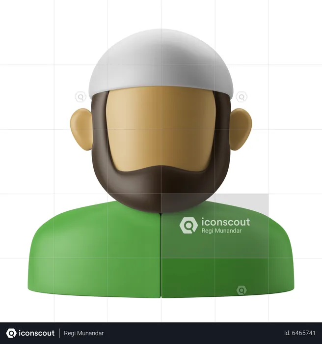 Muslim Man  3D Icon