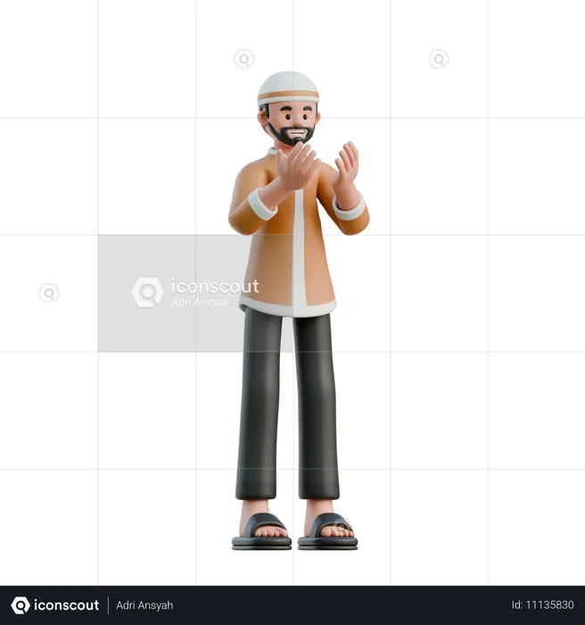 Muslim praying  3D Icon