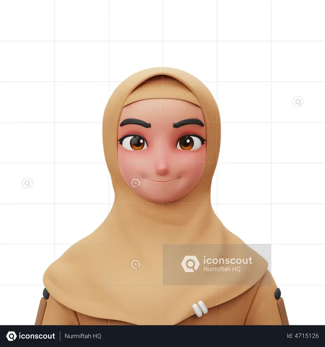 Muslim Teacher  3D Illustration