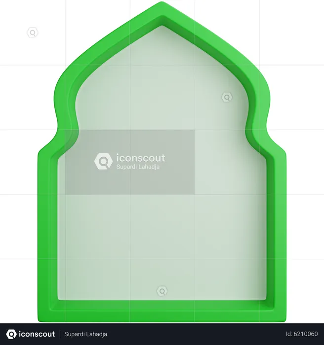 Muslim Window Ornament  3D Icon