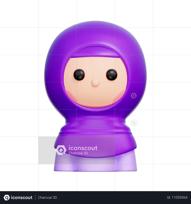 イスラム教徒の女性  3D Icon