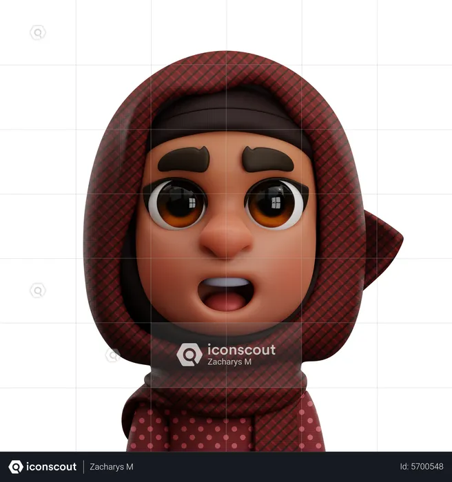 MUSLIM WOMAN  3D Icon