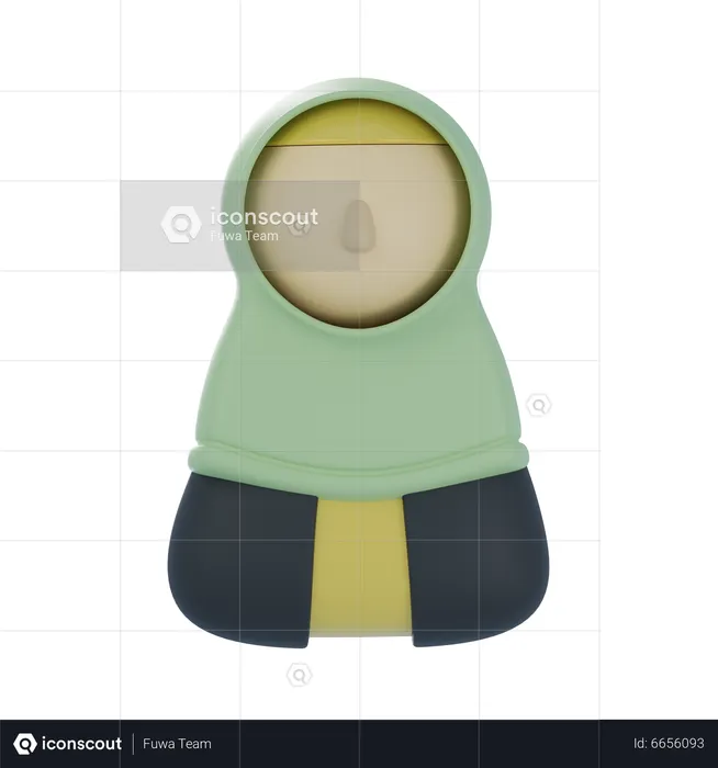 Muslim Woman  3D Icon
