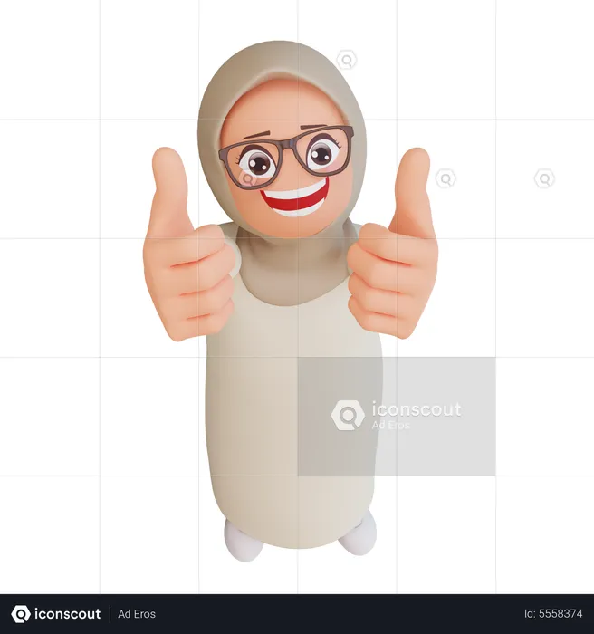 Woman indicating something 3D Illustration download in PNG, OBJ or