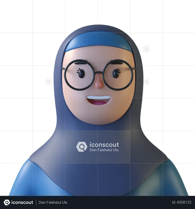 Muslimische Frau  3D Icon