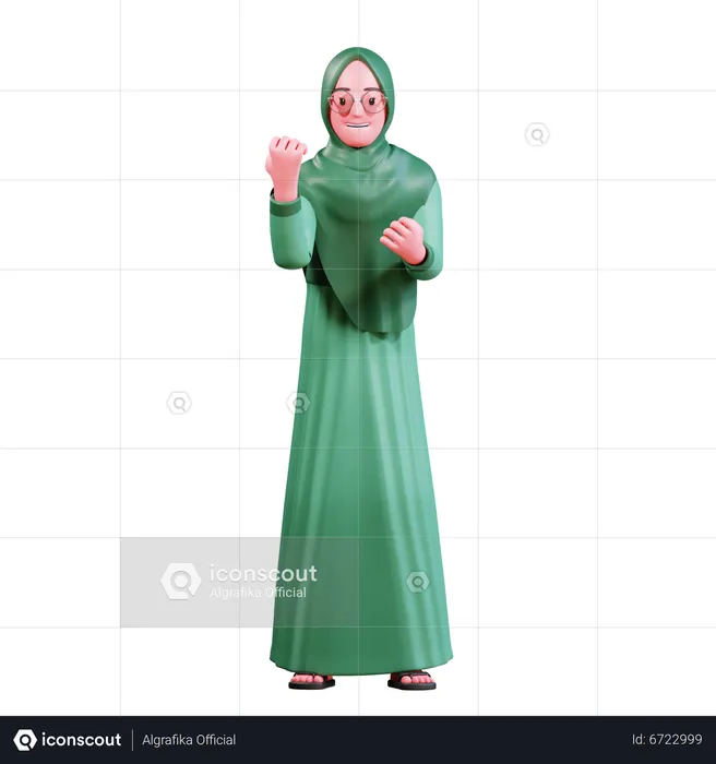 Muslimische Frau  3D Illustration