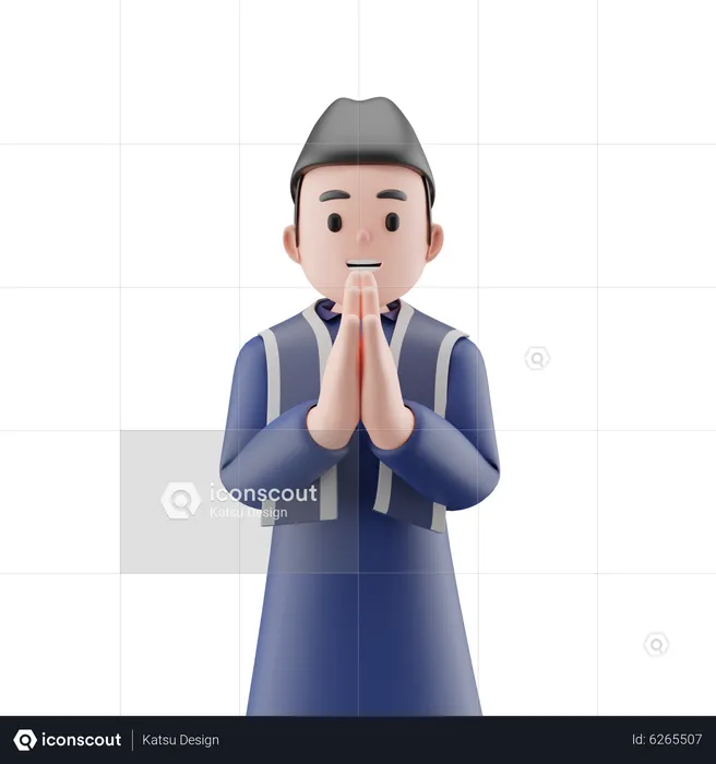 Muslimischer Junge  3D Icon