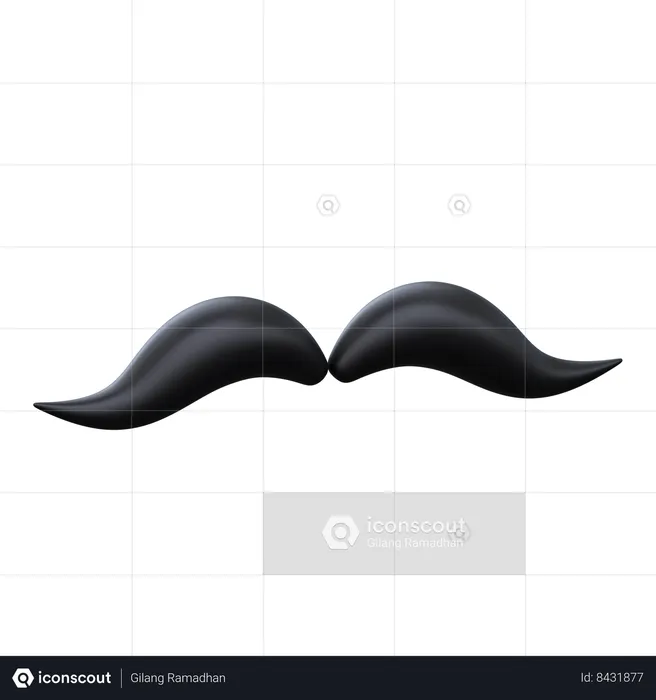 Mustache  3D Icon
