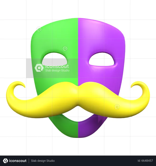 Mustache Mask  3D Icon
