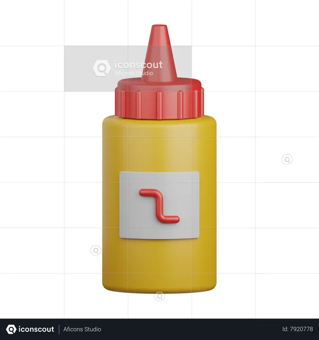 Mustard Sauce  3D Icon