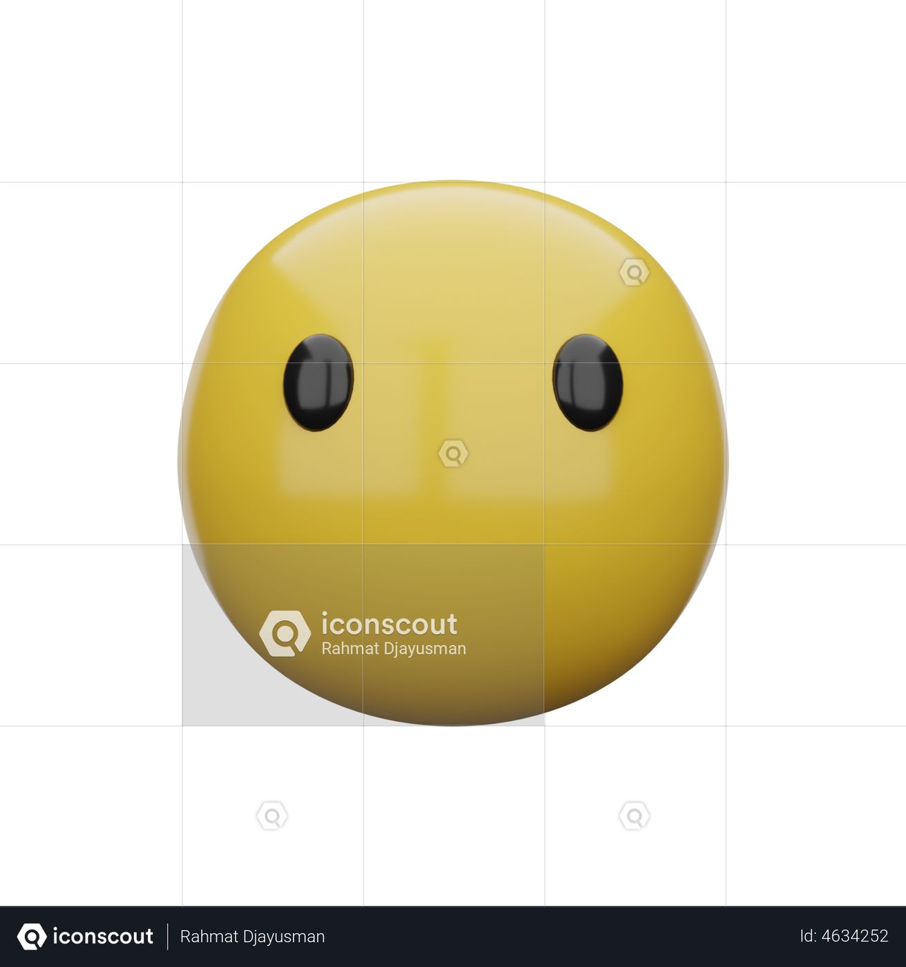 Premium Mute Emoji Emoji 3D Illustration download in PNG, OBJ or Blend format