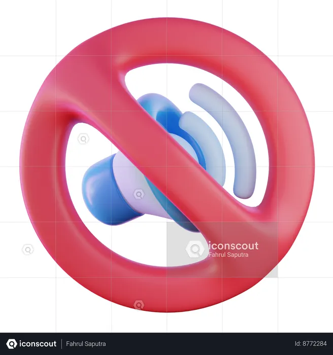Mute Volume  3D Icon
