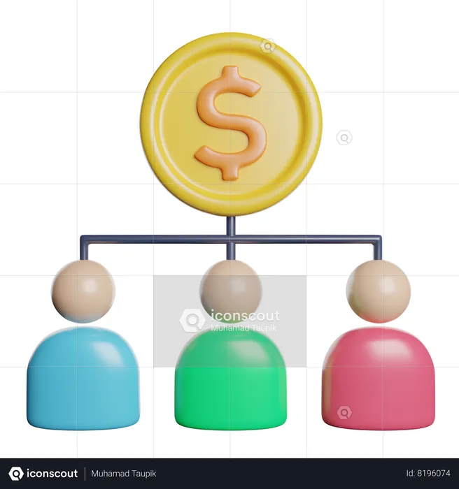 Mutual Investment Growth  3D Icon