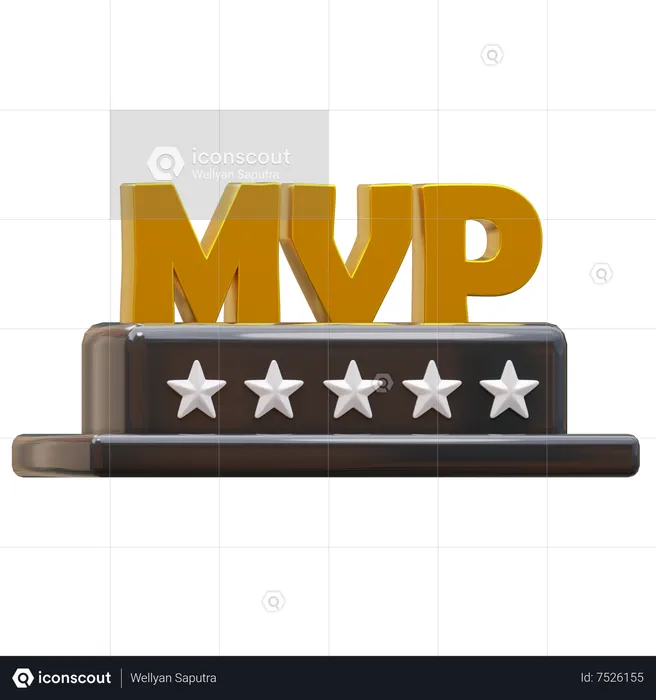 Troféu de mvp  3D Icon