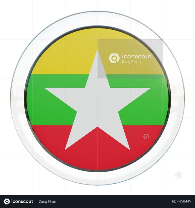 Myanmar Flag Flag 3D Flag