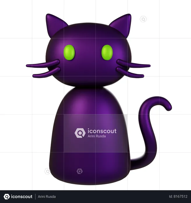 Mysterious Cat  3D Icon