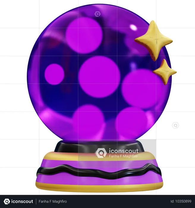 Mystical Halloween Magic Crystal Ball  3D Icon