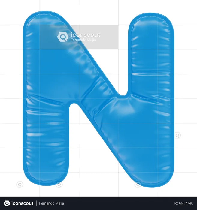 N  3D Icon