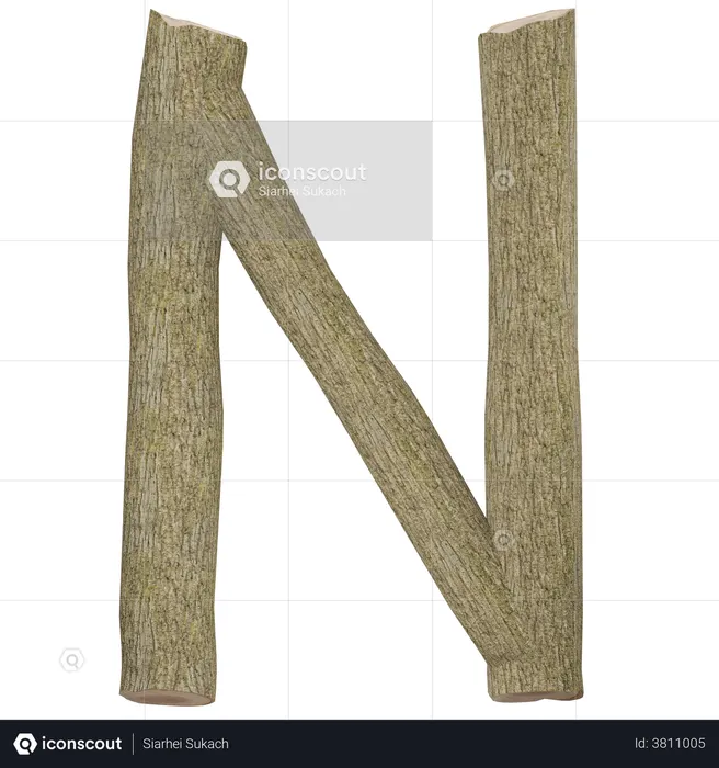 N  3D Illustration