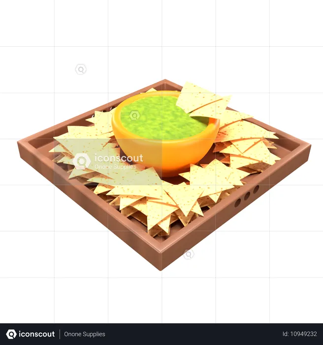 ナチョスとペストソース  3D Icon