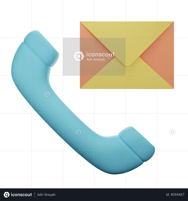 Nachricht Anruf  3D Icon
