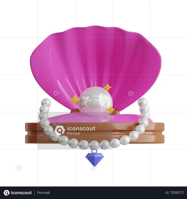 Coquille de perle  3D Icon